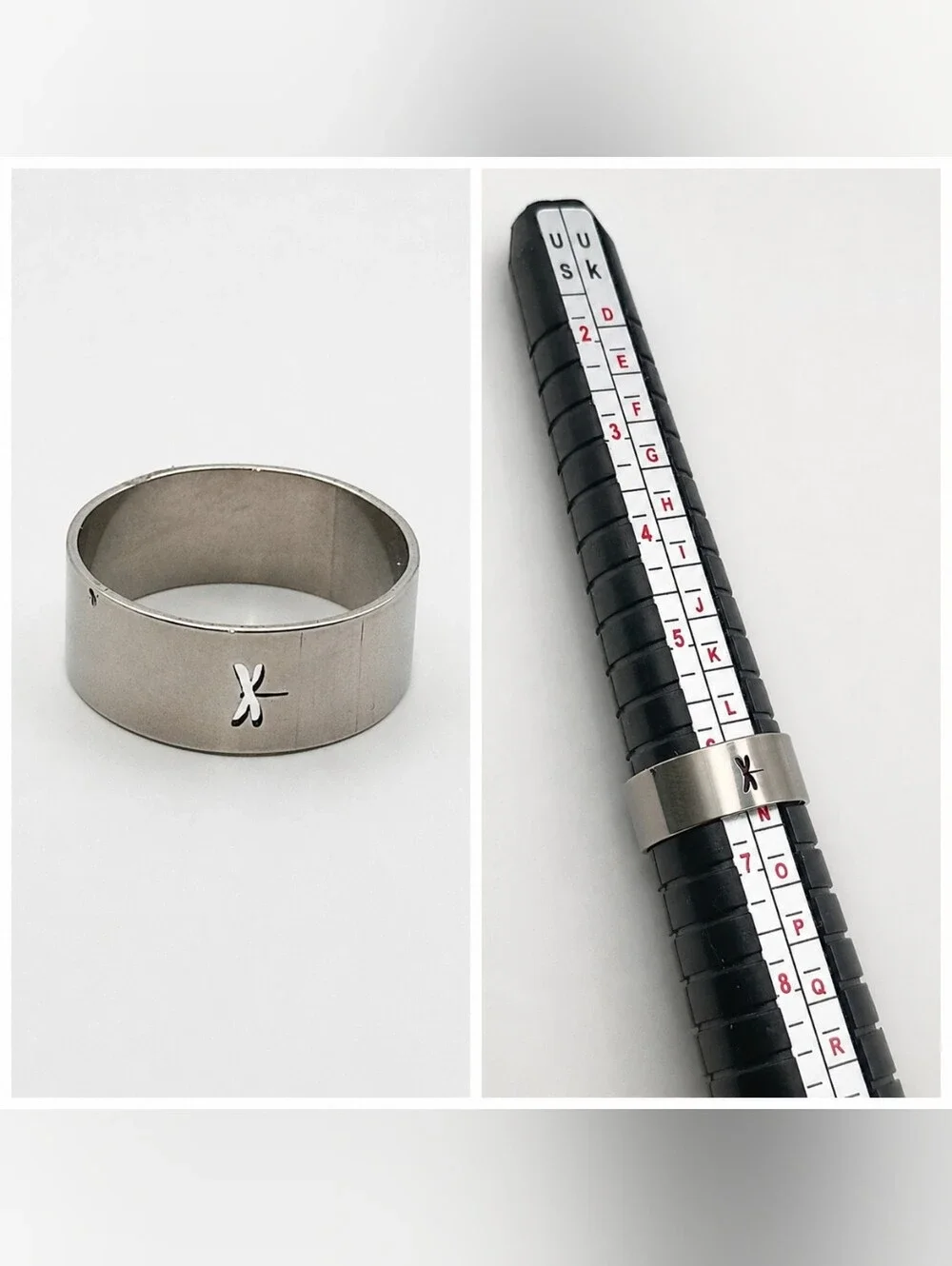 Wide Silver Stainless Steel Band Ring Size 6.25–6.5 Minimalist Unisex